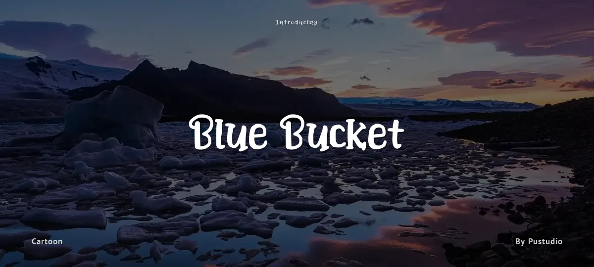 Blue Bucket font preview