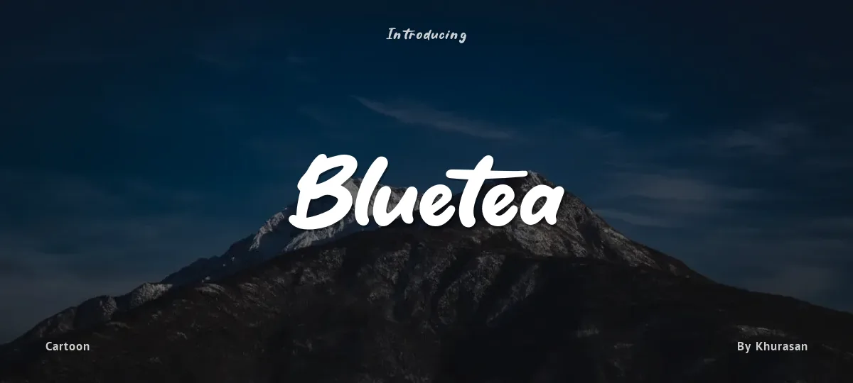 Bluetea font preview
