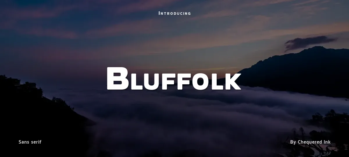 Bluffolk font preview