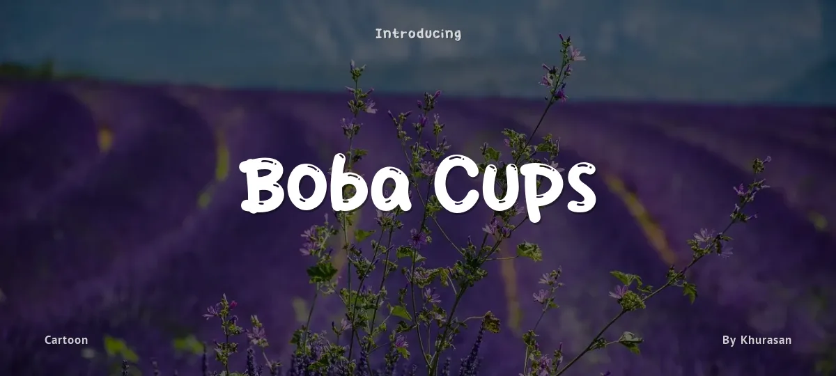 Boba Cups font preview