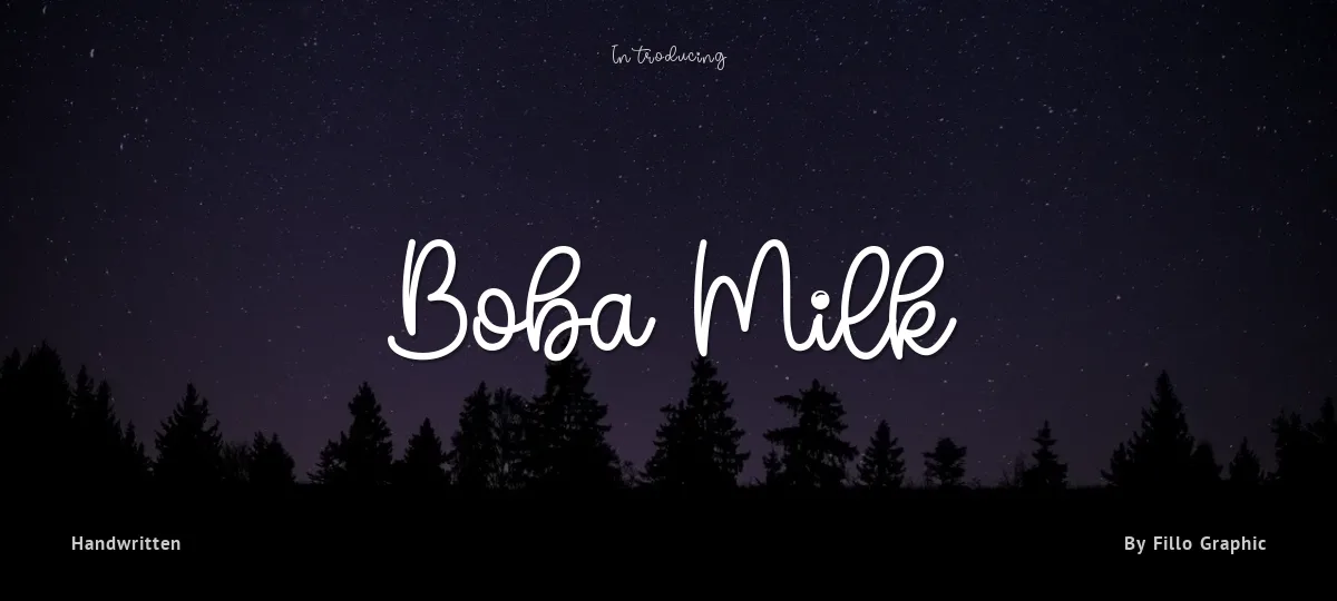 Boba Milk font preview