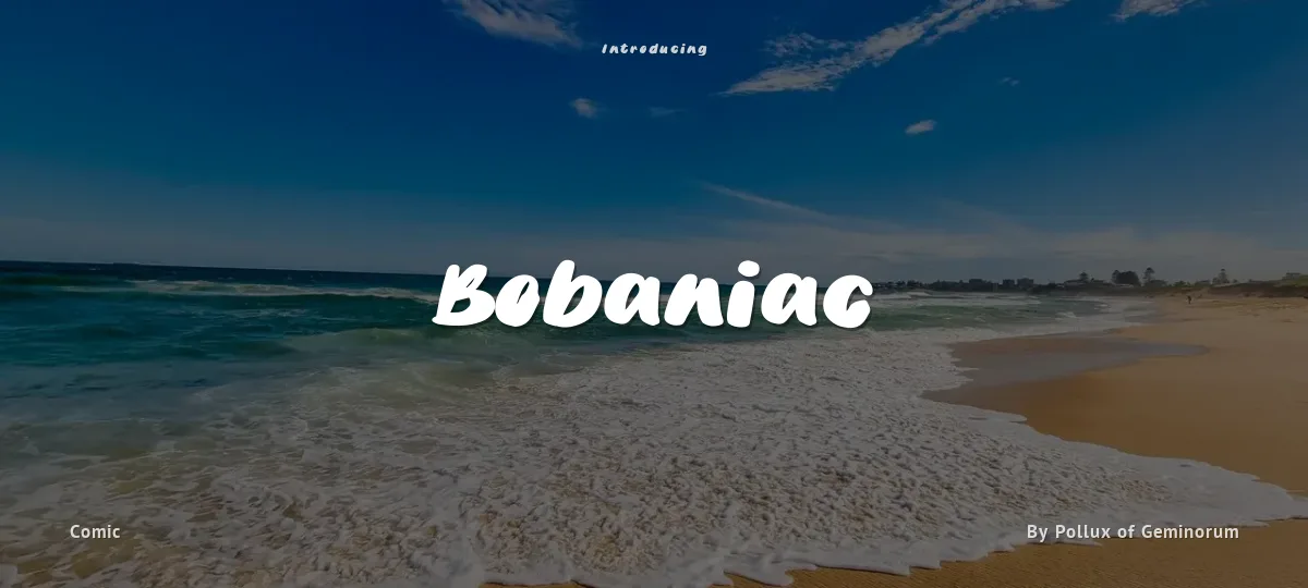 Bobaniac font preview