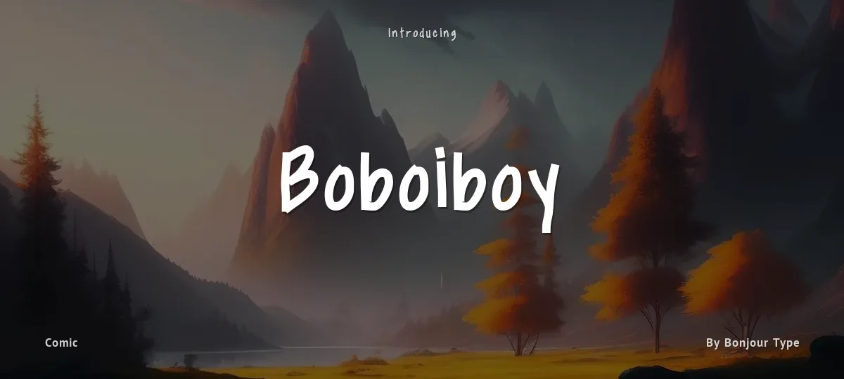 Boboiboy font preview
