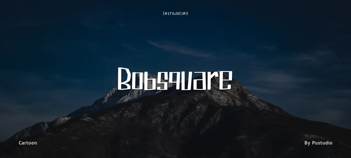Bobsquare font preview