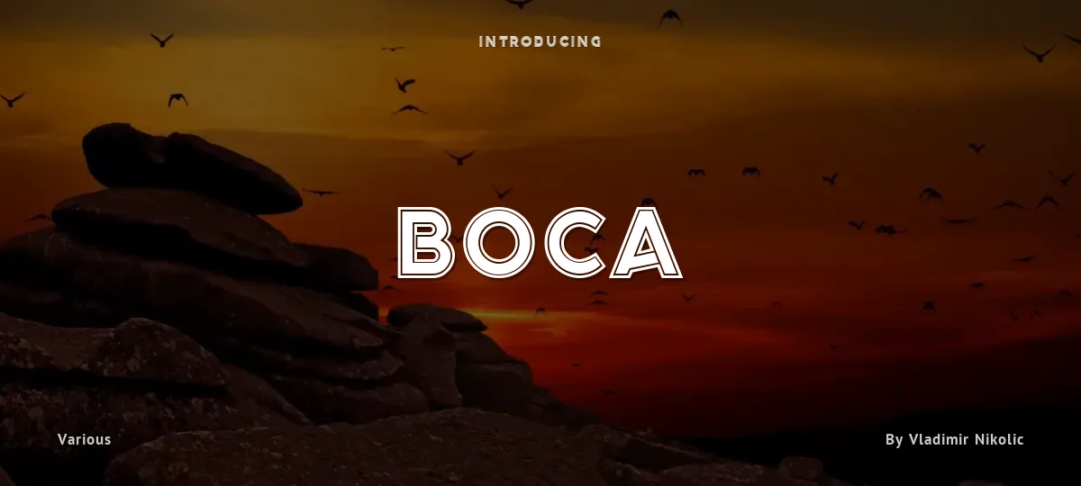 Boca font preview