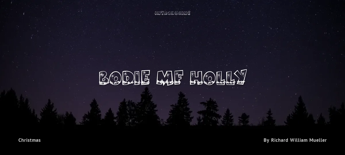 Bodie MF Holly font preview