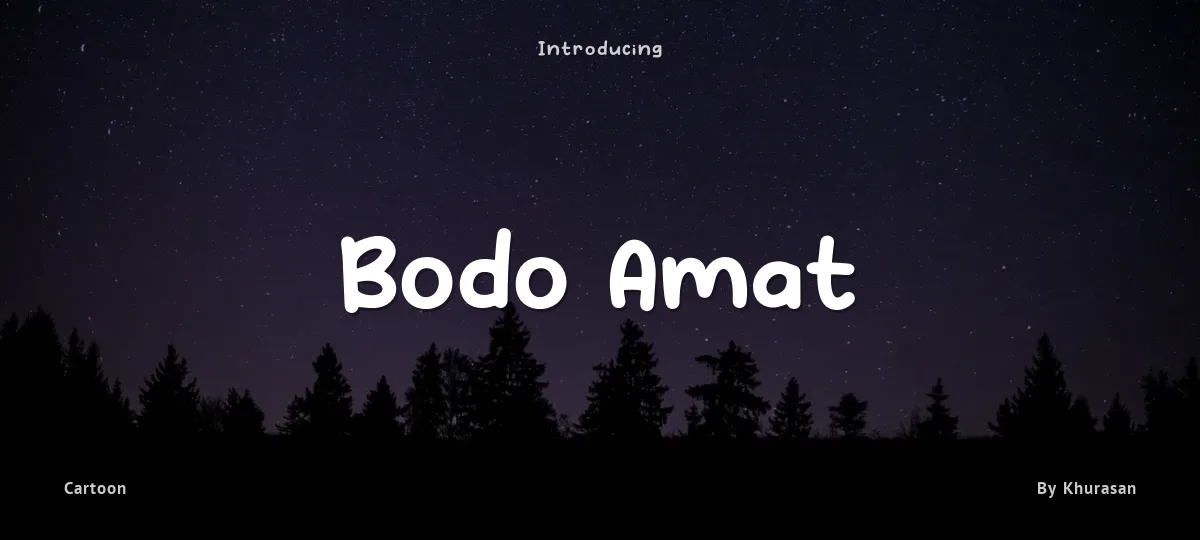 Bodo Amat font preview