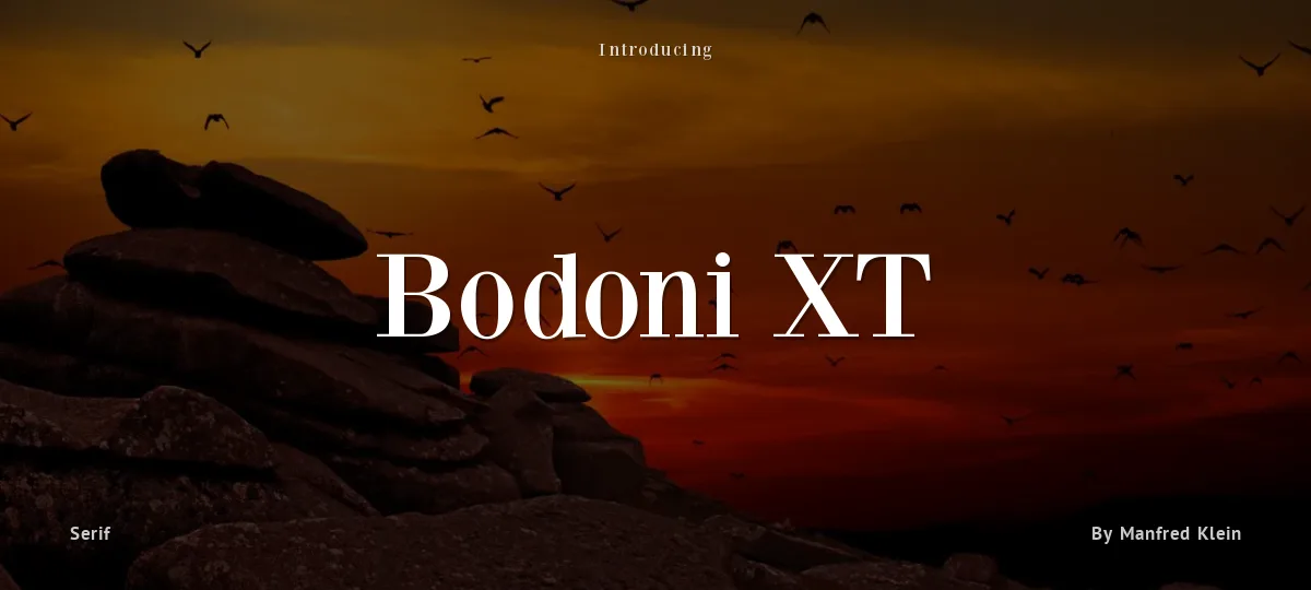 Bodoni XT font preview