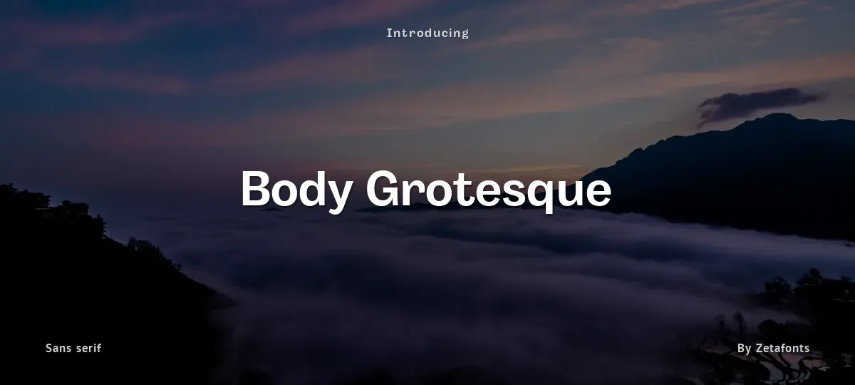 Body Grotesque font preview