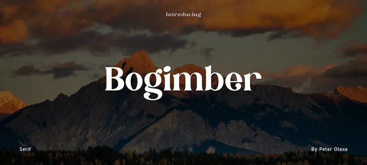 Bogimber font preview