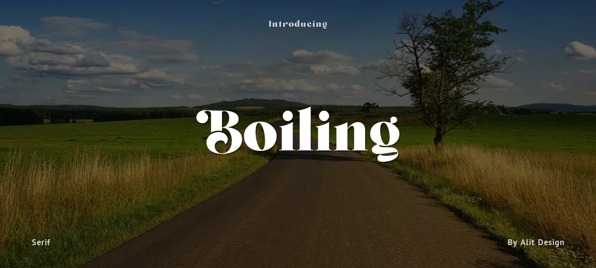 Boiling font preview