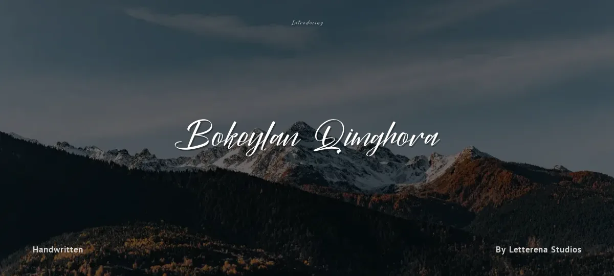 Bokeylan Qimghora font preview
