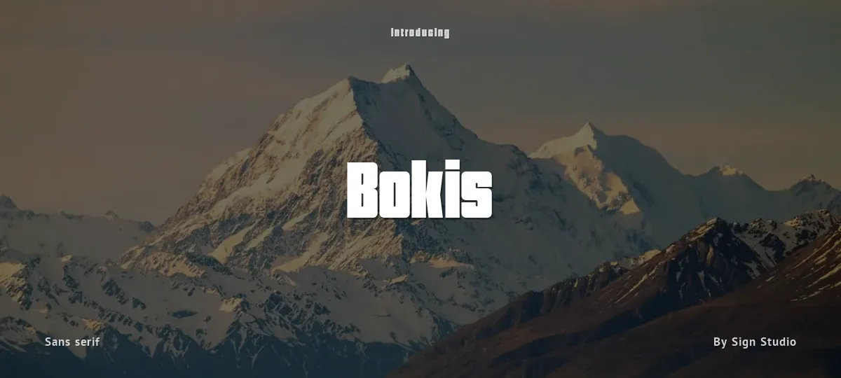 Bokis font preview