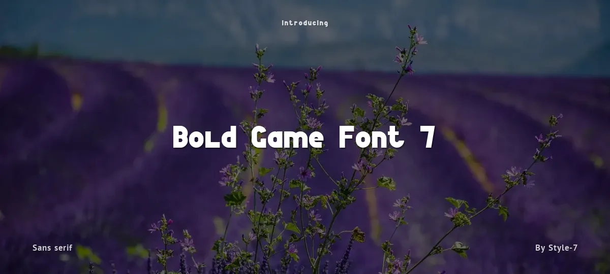 Bold Game Font 7 font preview