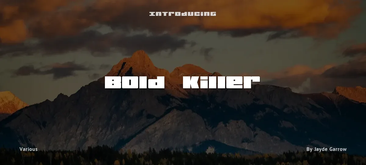 Bold Killer font preview
