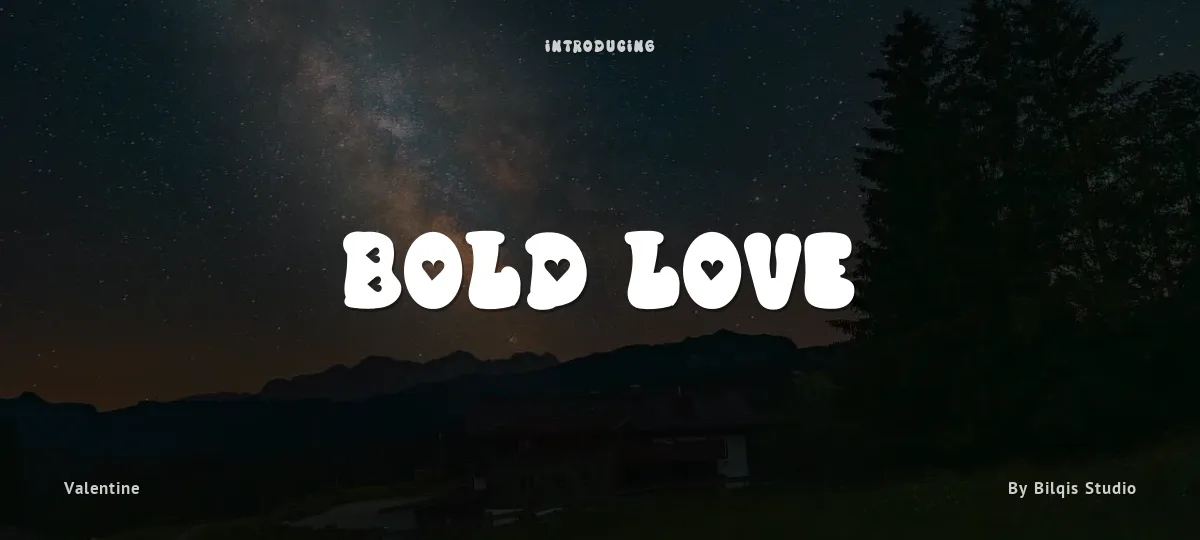 Bold Love font preview