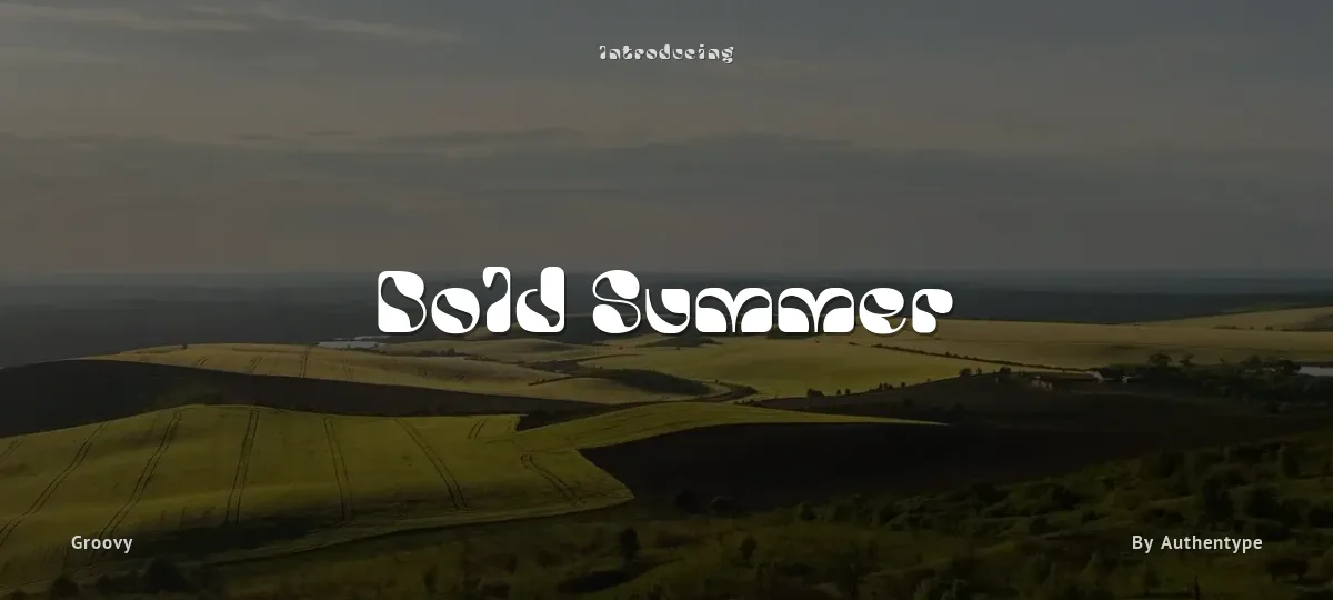 Bold Summer font preview