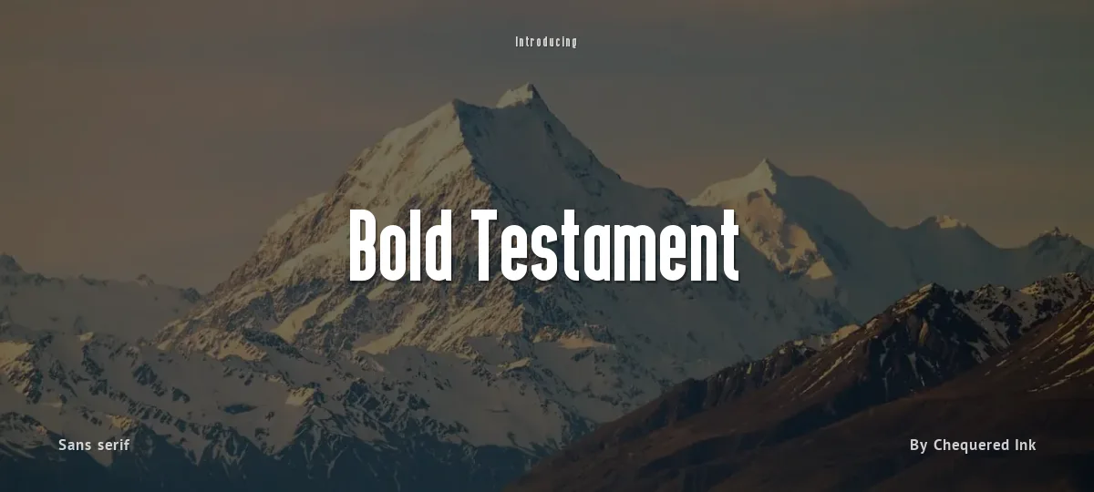 Bold Testament font preview