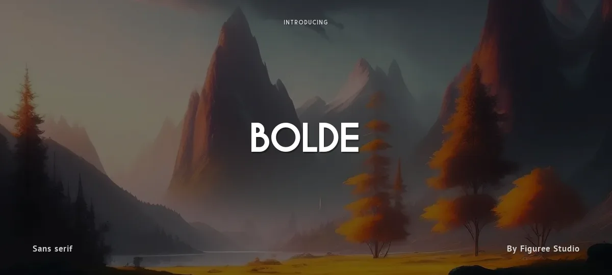 Bolde font preview