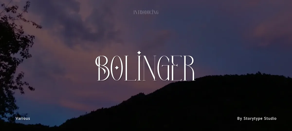 Bolinger font preview