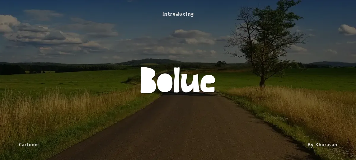 Bolue font preview