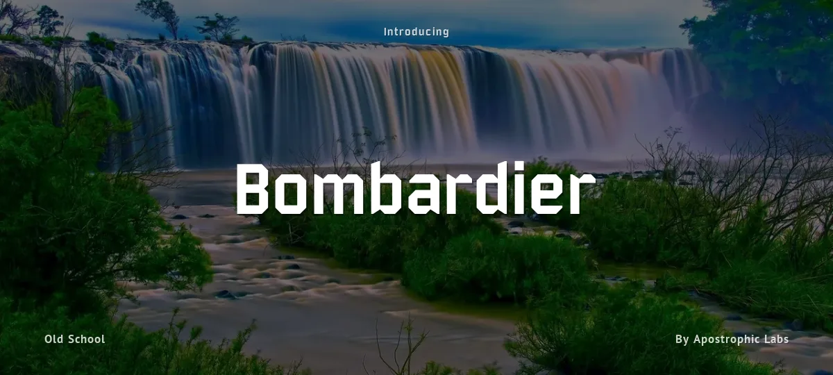 Bombardier font preview