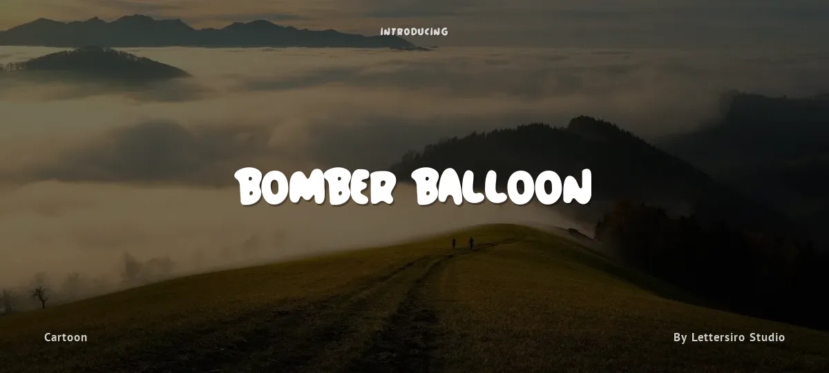 Bomber Balloon font preview