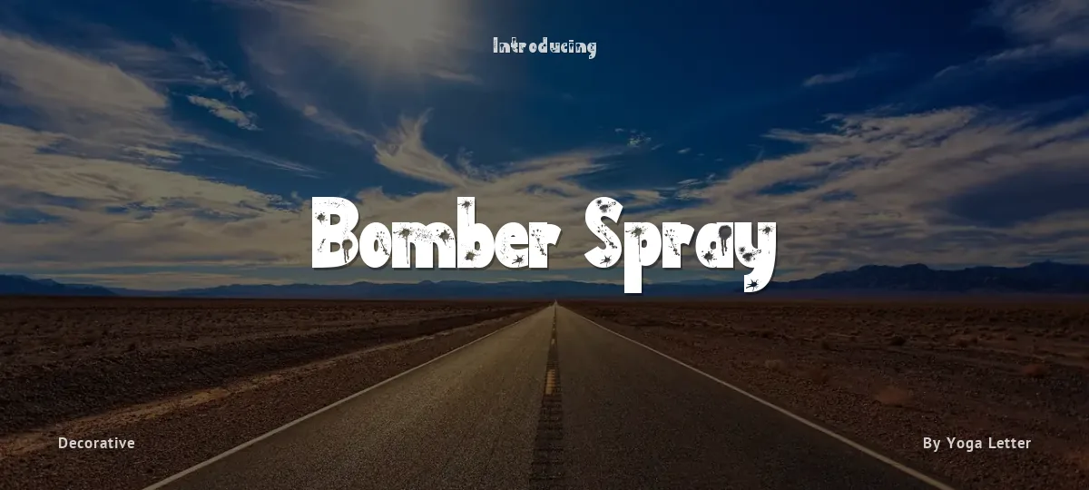 Bomber Spray font preview