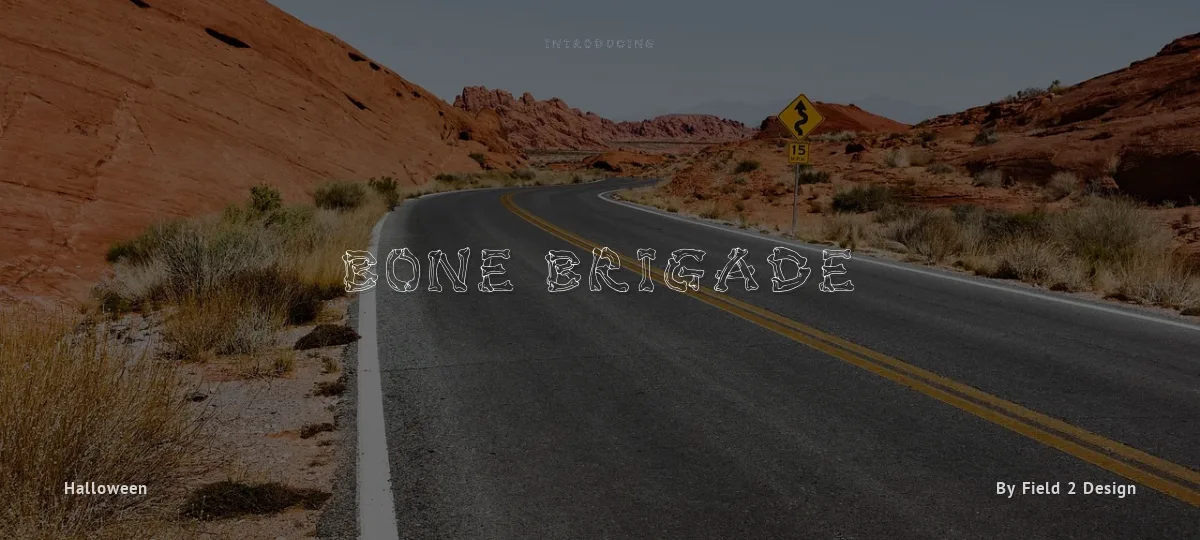 Bone Brigade font preview