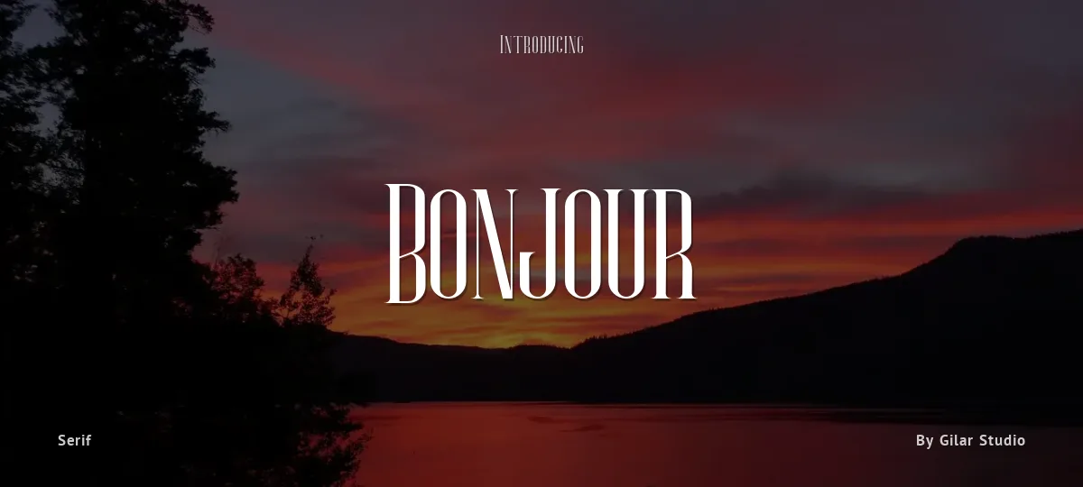 Bonjour font preview