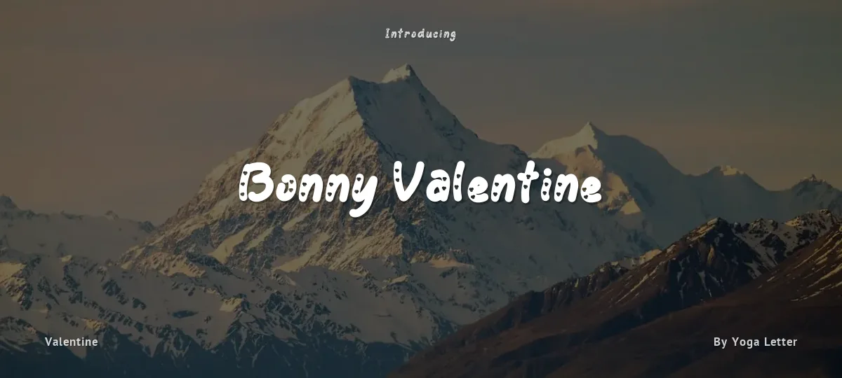 Bonny Valentine font preview