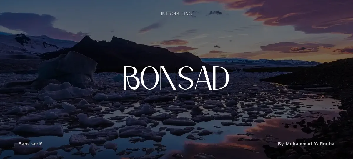 Bonsad font preview