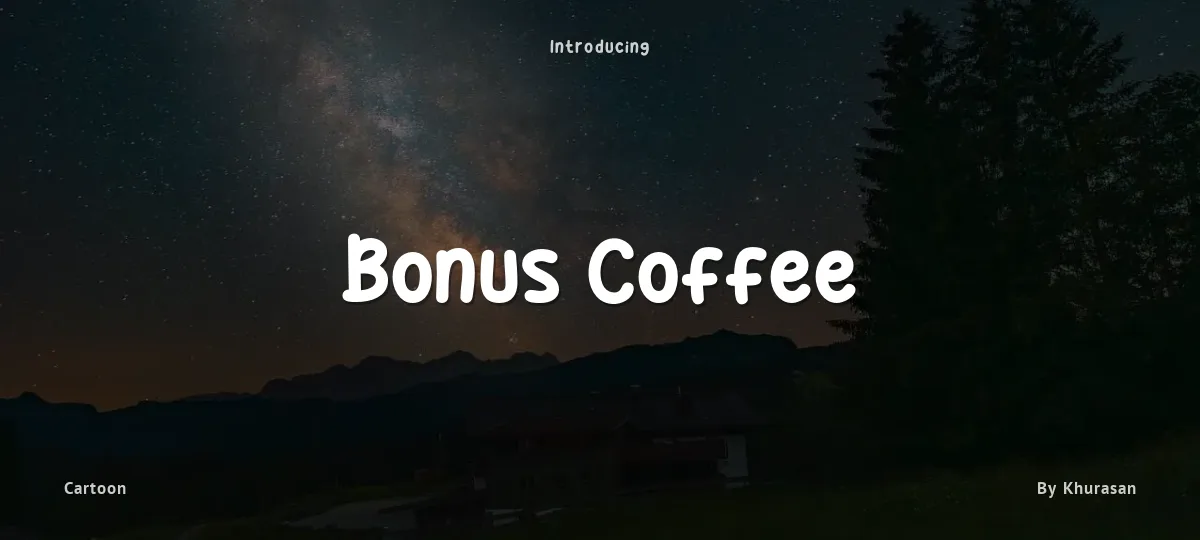 Bonus Coffee font preview