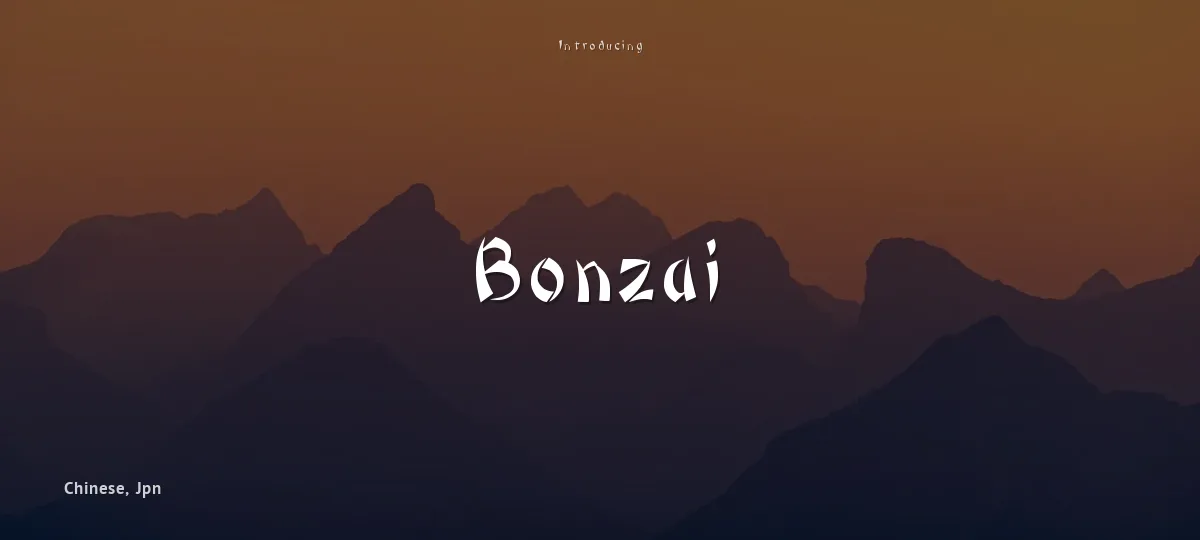 Bonzai font preview