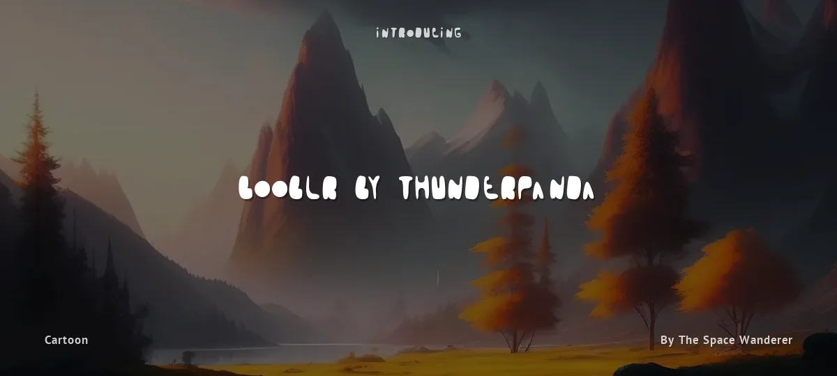 Booblr by Thunderpanda font preview
