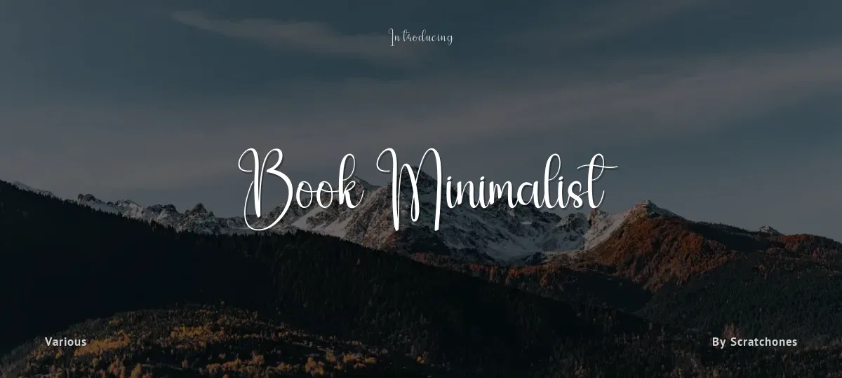 Book Minimalist font preview