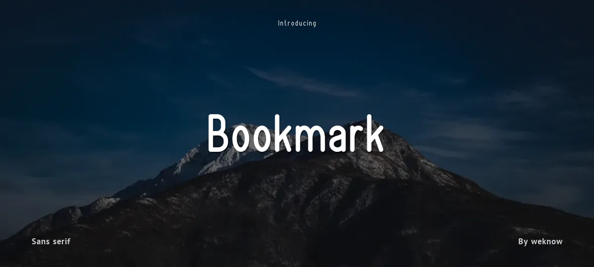 Bookmark font preview