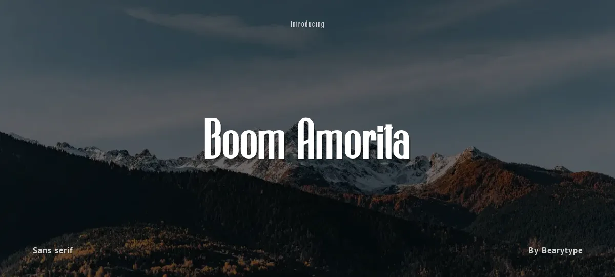 Boom Amorita font preview