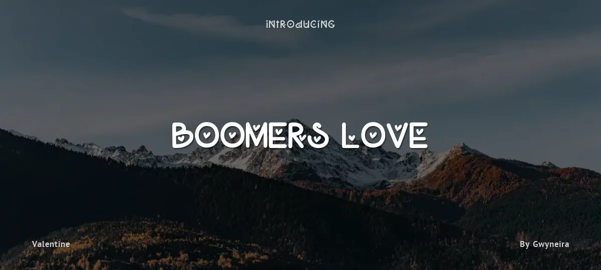 Boomers Love font preview
