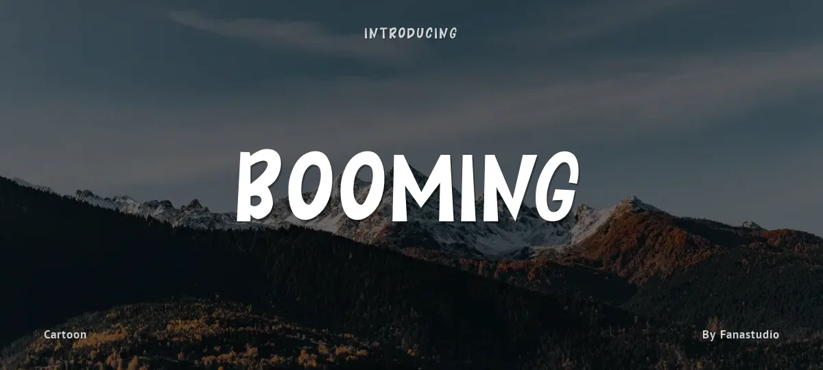 Booming font preview