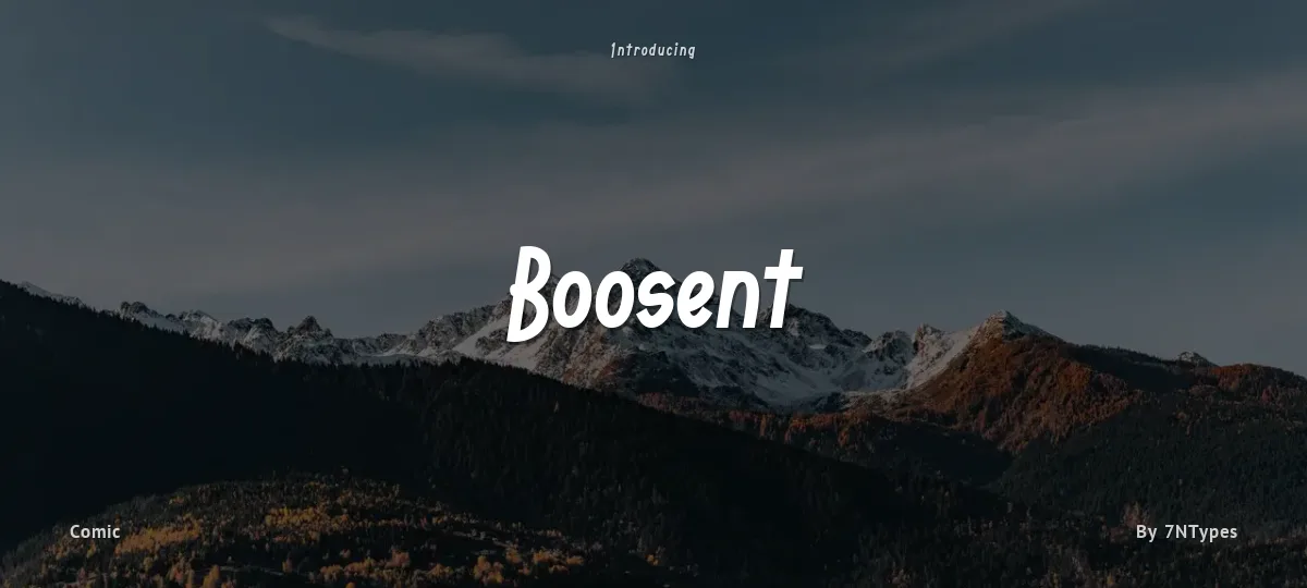 Boosent font preview