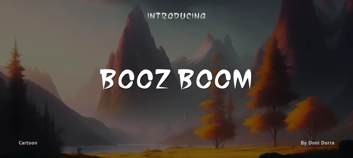 Booz Boom font preview
