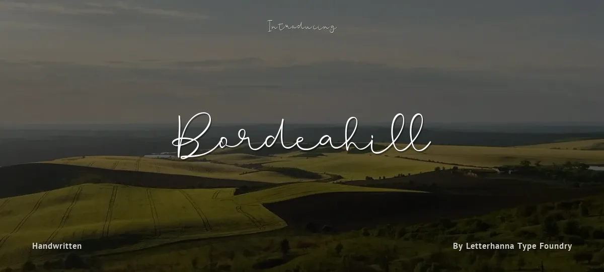 Bordeahill font preview