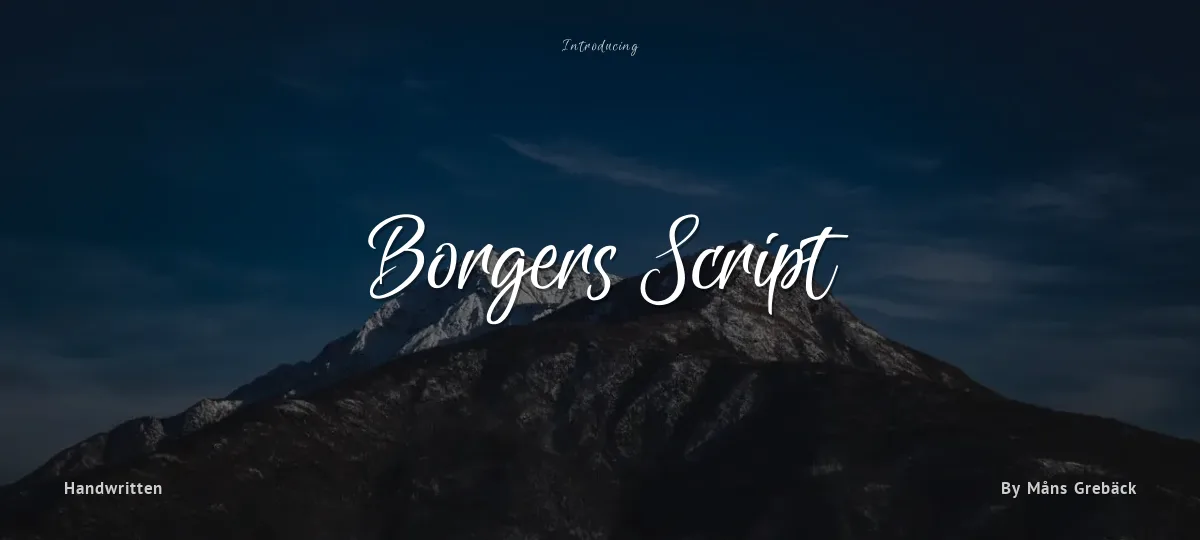 Borgers Script font preview