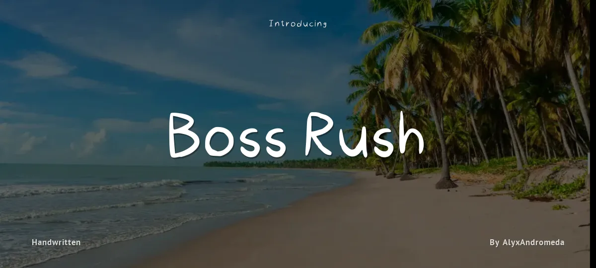 Boss Rush font preview
