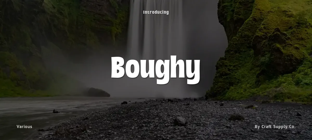Boughy font preview