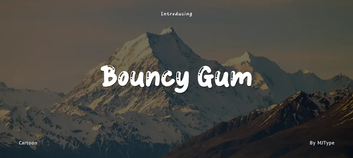 Bouncy Gum font preview
