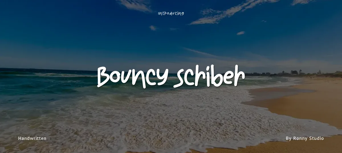 Bouncy Scriber font preview