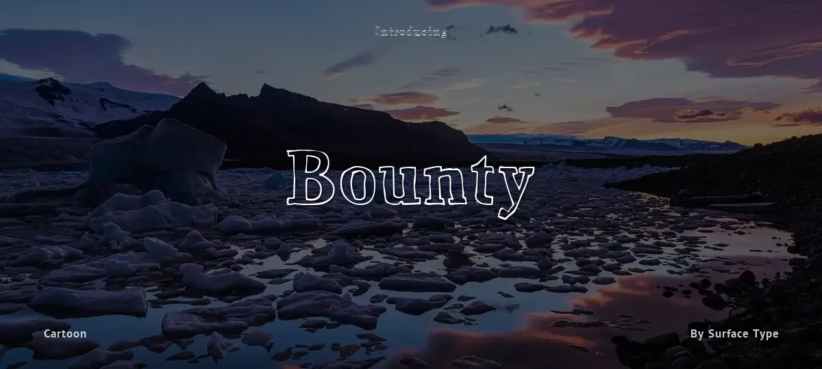 Bounty font preview