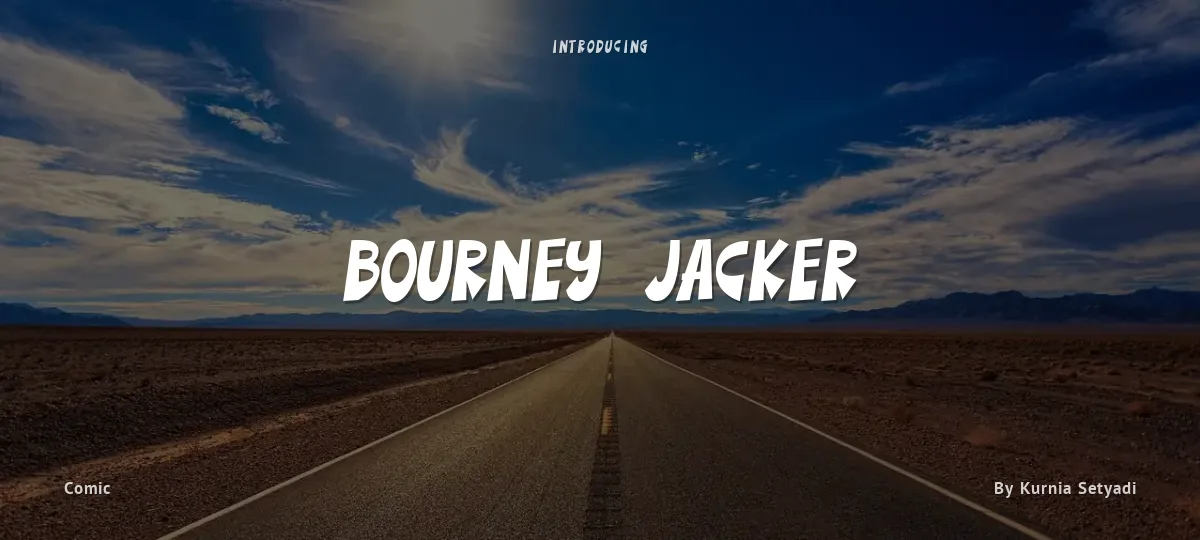 Bourney Jacker font preview